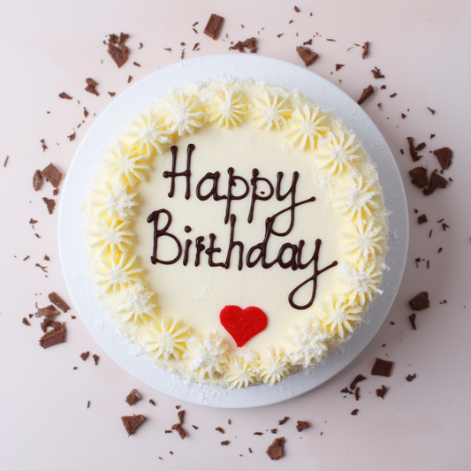 Best Fresh Decorated Handmade Birthday Cake with Special Message from The Happy Family Bakery