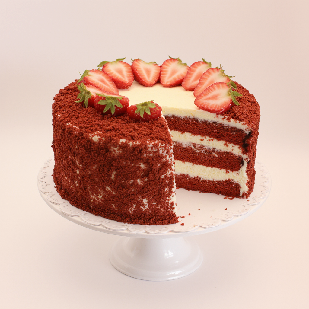 Handmade Red Velvet Birthday Cake from The Happy Family Bakery