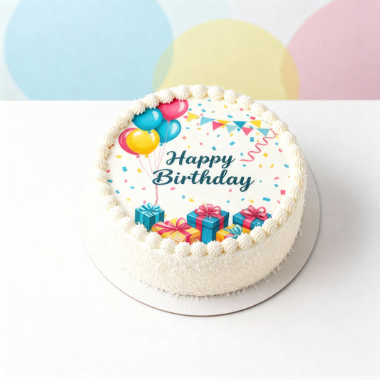 Birthday cake with print 